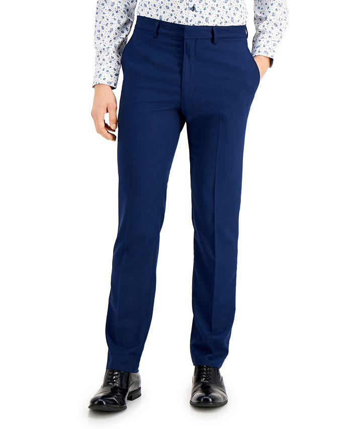 Kenneth Cole Reaction Men's Techni-Cole Blue Suit Separate Slim-Fit Pants & Reviews - Pants - Men... | Macys (US)