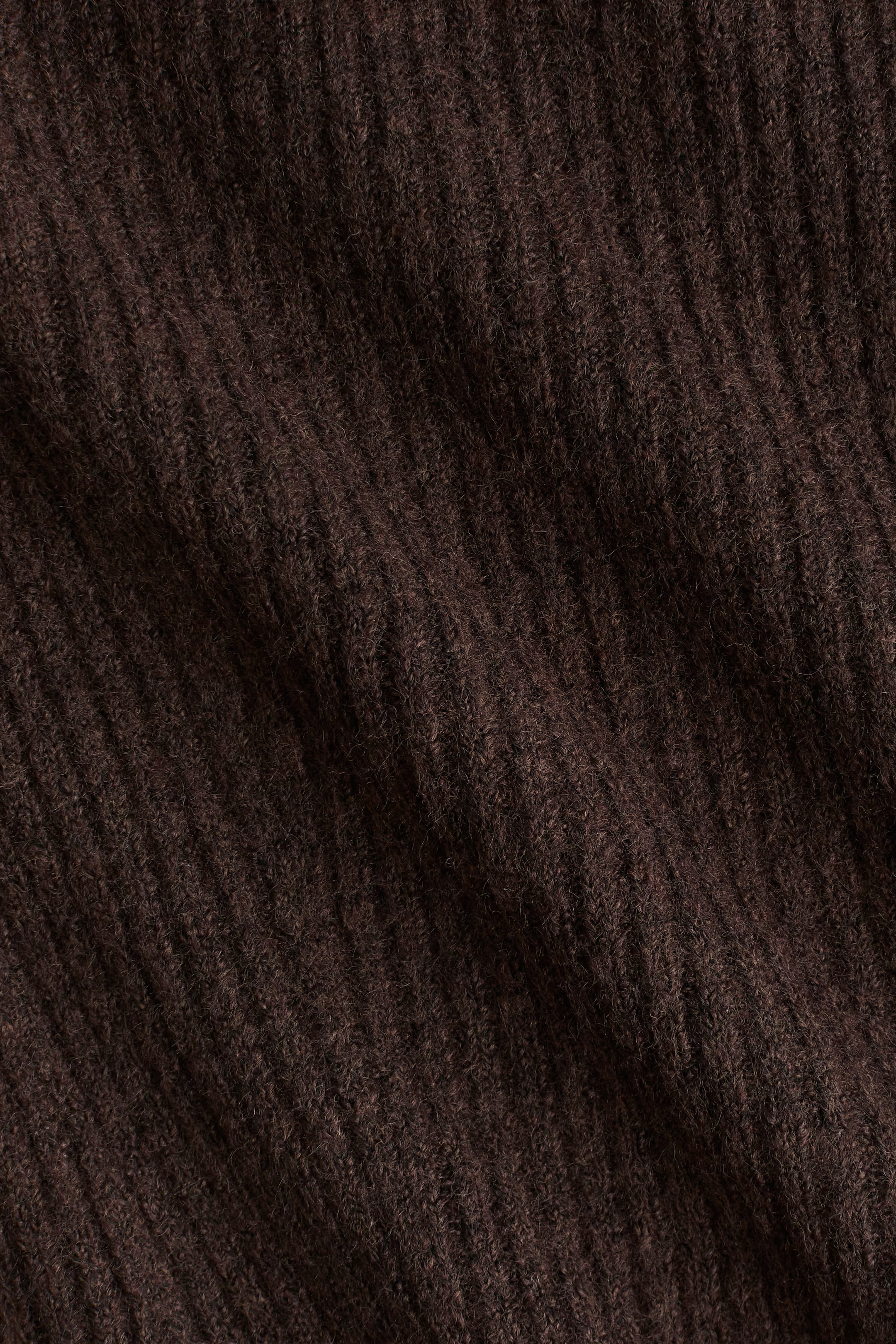 Rib-knit off-the-shoulder top - Dark brown - Ladies | H&M GB | H&M (UK, MY, IN, SG, PH, TW, HK)