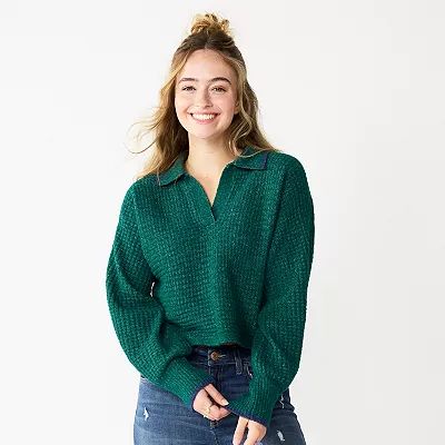 Juniors' SO® Polo Pullover Sweater | Kohl's