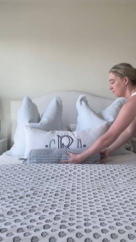 My bedding! Some of it is old and I can’t link, but there are similar options below. 💙

 bedding // blue and white bedding // monogram pillow // quilt 

#LTKhome #LTKfindsunder100 #LTKVideo