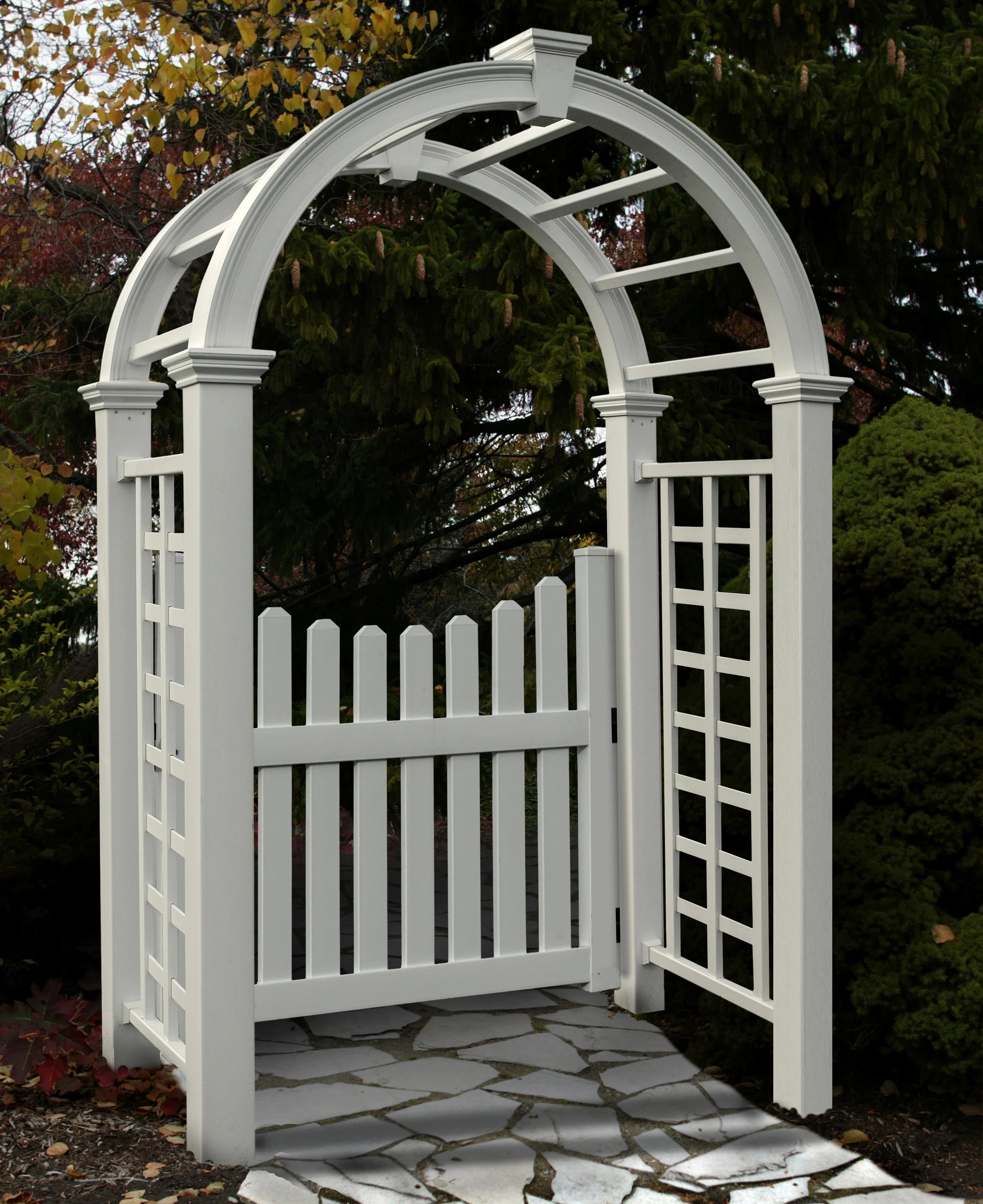 Classic Nantucket Deluxe Arbor with Gate | Wayfair North America