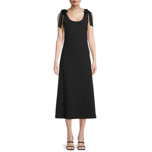 The Get Women's Tie Shoulder Knit Midi Dress - Walmart.com | Walmart (US)