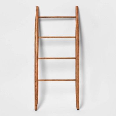 42" x 18" Decorative Acacia Wood Blanket Ladder Brown - Threshold™ | Target
