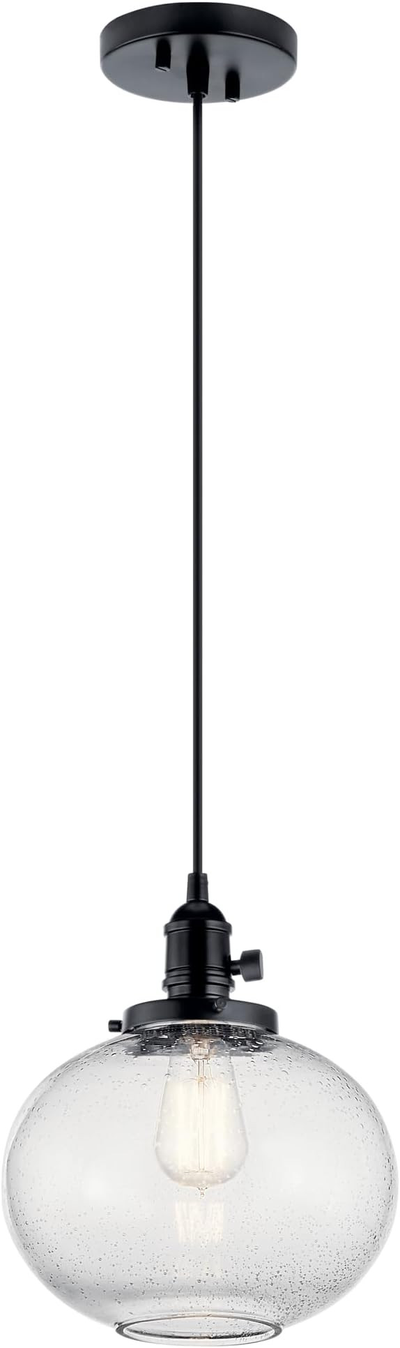 KICHLER Avery 9.75" Globe Mini Pendant Industrial 1 Light Mini Pendant Ceiling Light Fixture with... | Amazon (US)