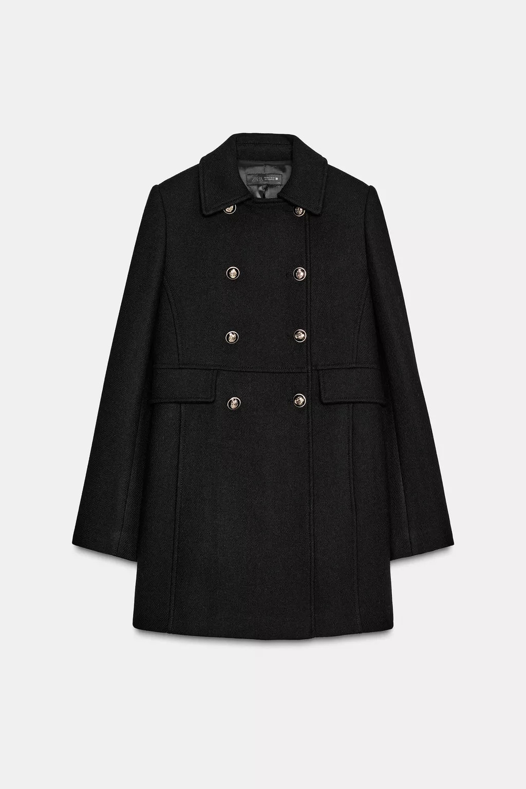 WOOL BLEND DOUBLE BREASTED SHORT COAT | Zara US