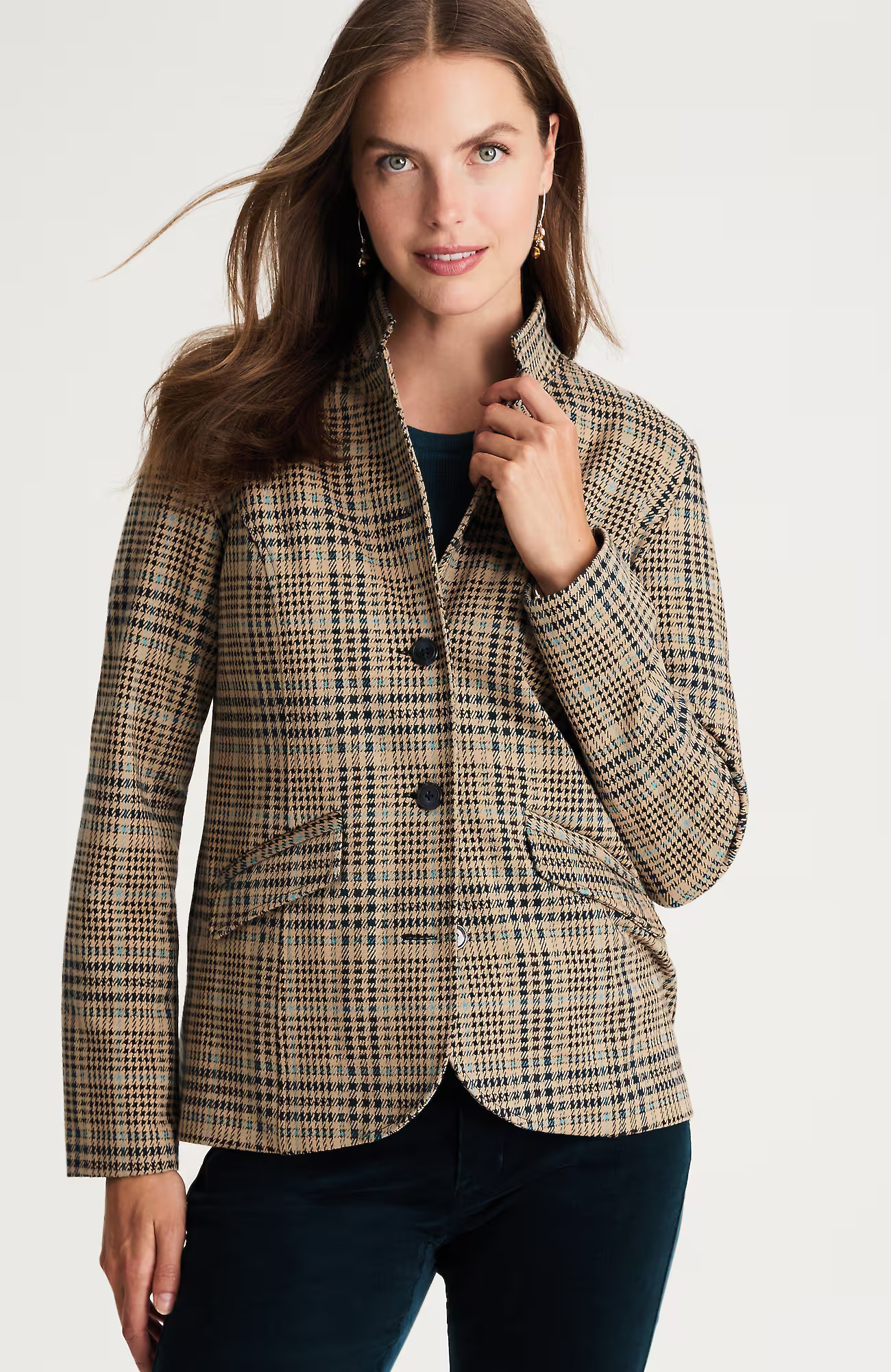 J.Jill Convertible-Collar Knit Blazer | J. Jill