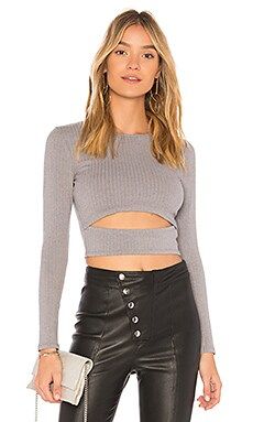 Lovers + Friends Clea Top in Light Grey from Revolve.com | Revolve Clothing (Global)