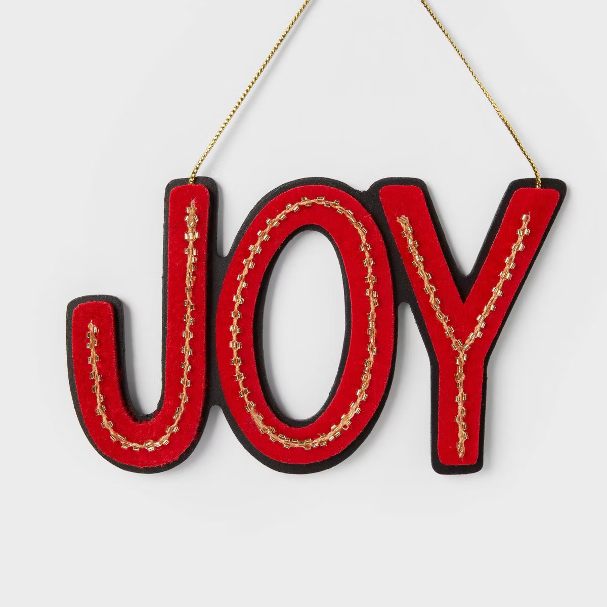 Wood and Felt 'Joy' Christmas Tree Ornament - Wondershop™: Indoor Decor, 3.75" H x 6.25" W | Target