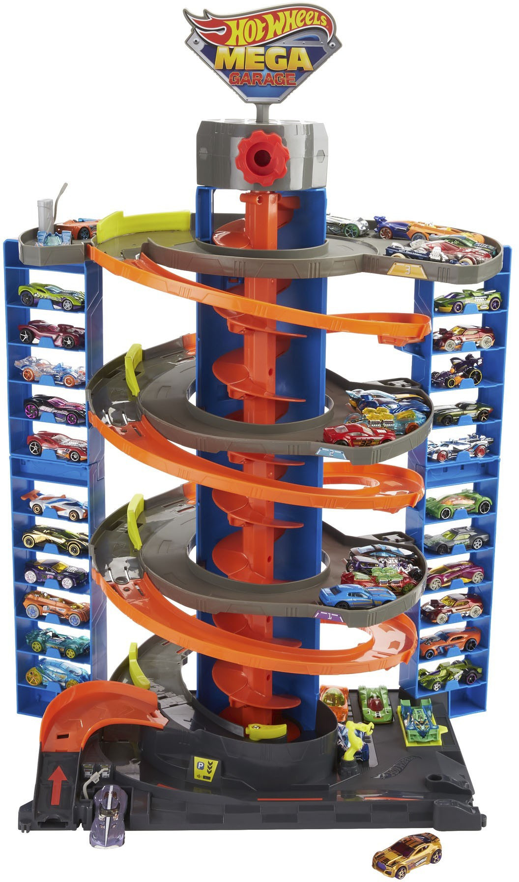 Hot Wheels - City 50 Mega Garage - Blue/Orange | Best Buy U.S.