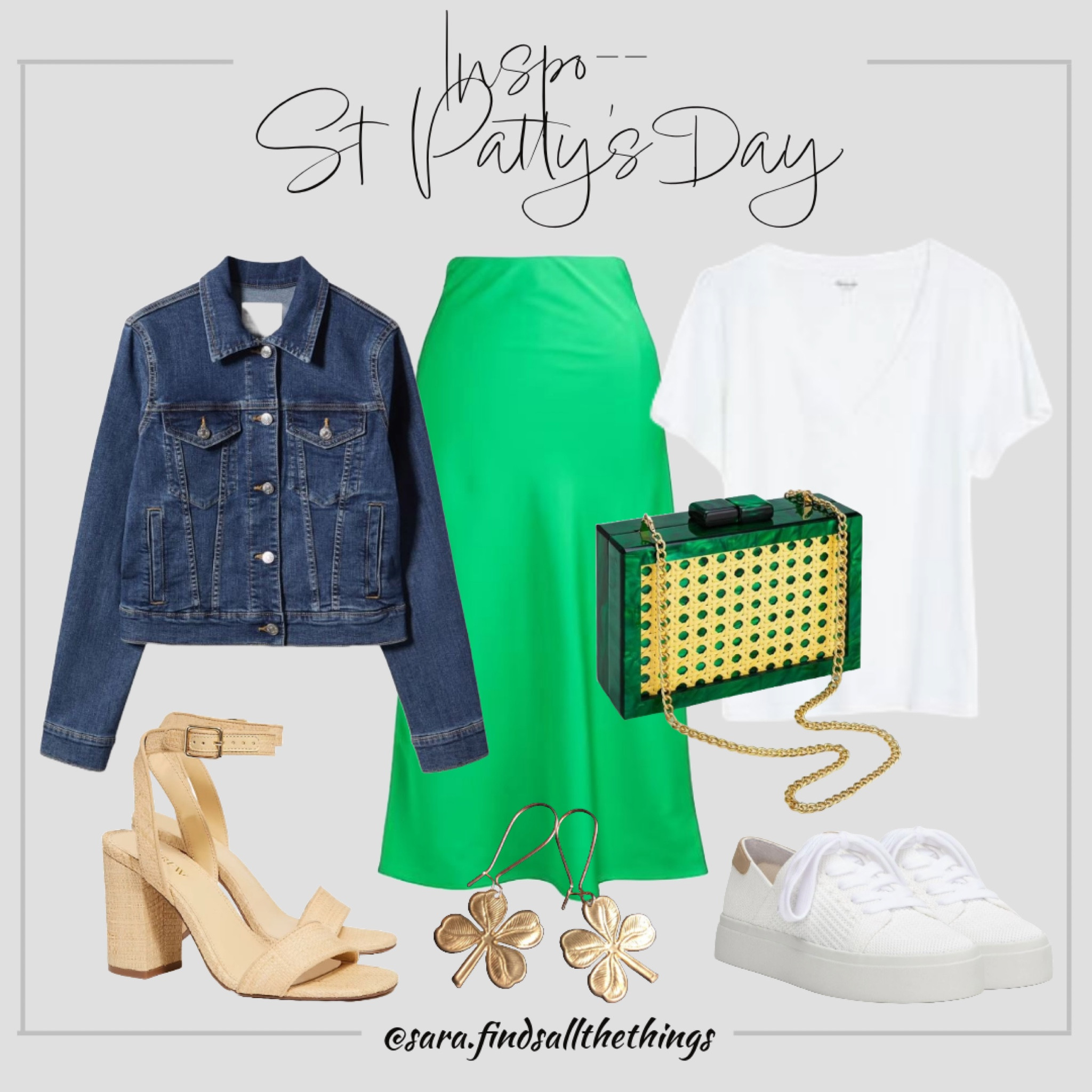 Outfit inspo for St Patty’s Day!  Base is a satin skirt. Two shoe options here depending on what look you are going for!

#LTKstyletip #LTKsalealert #LTKSeasonal