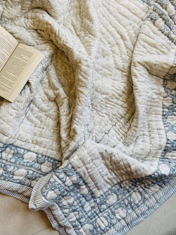 Indian Reversible Quilts/jaipuri Razai/soft Quilt/hand Block | Etsy | Etsy (US)