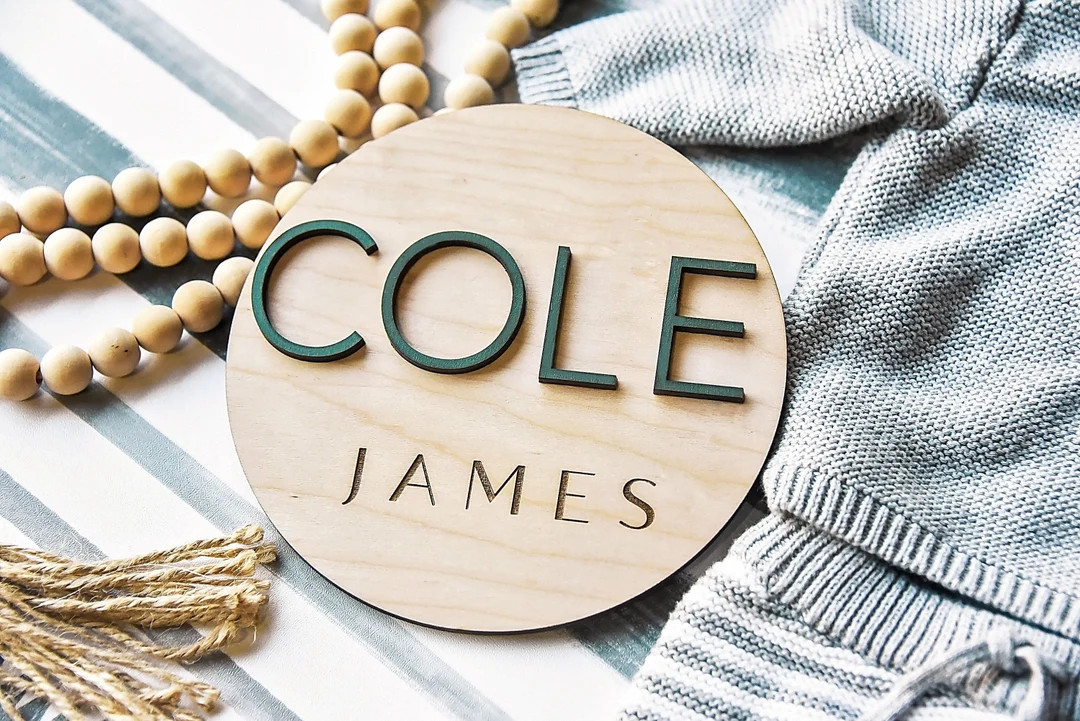 Birth Announcement Sign for Hospital, Wooden Baby Announcement Sign, Newborn Name Sign for Hospit... | Etsy (US)