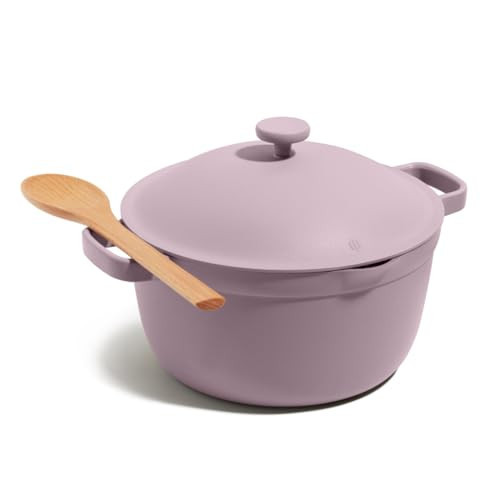 Our Place Perfect Pot - 5.5 Qt. Nonstick Ceramic Sauce Pan with Lid | Versatile Cookware for Stovetop and Oven | Steam, Bake, Braise, Roast | PTFE and PFOA-Free | Toxin-Free, Easy to Clean | Lavender | Amazon (US)