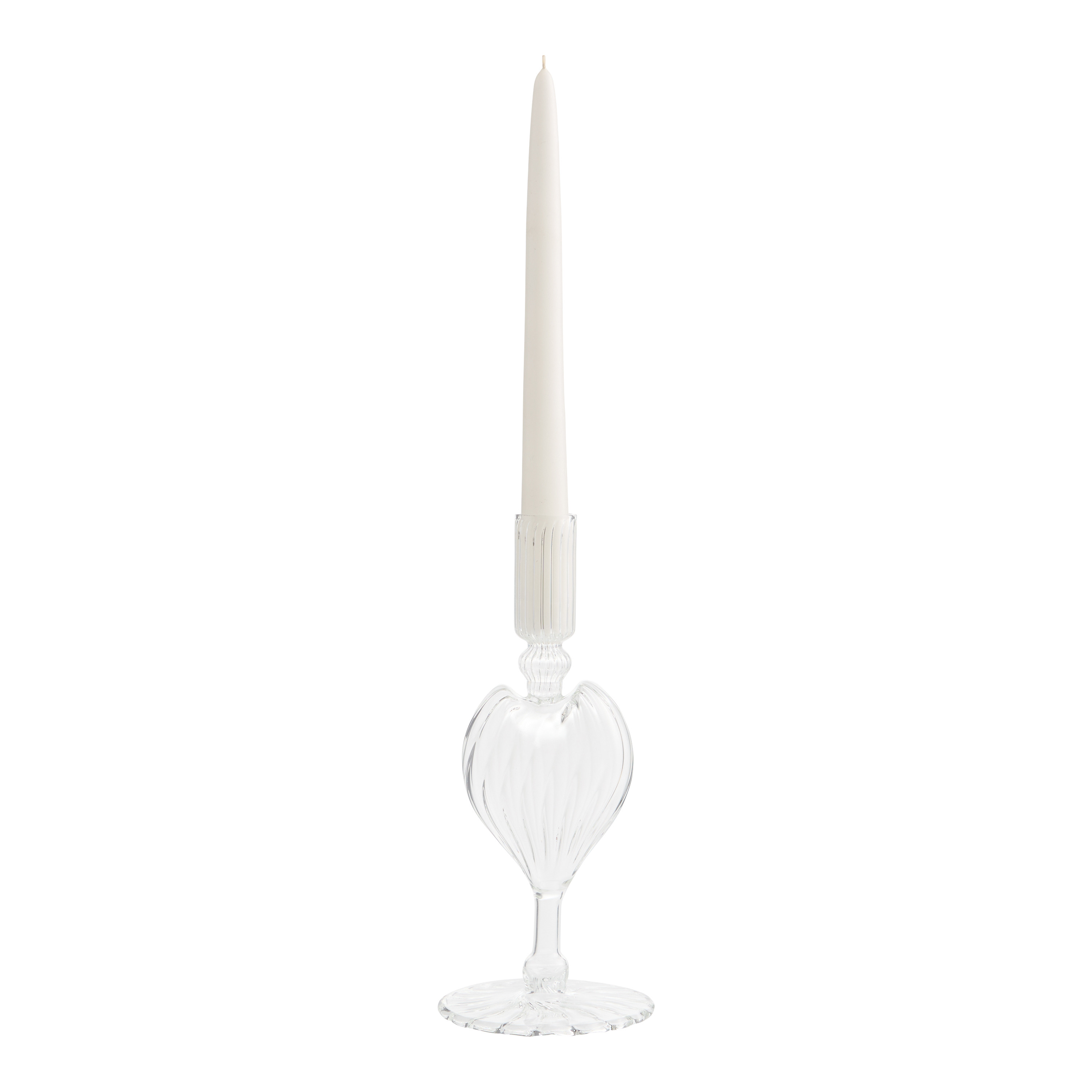 Glass Heart Taper Candle Holder | World Market