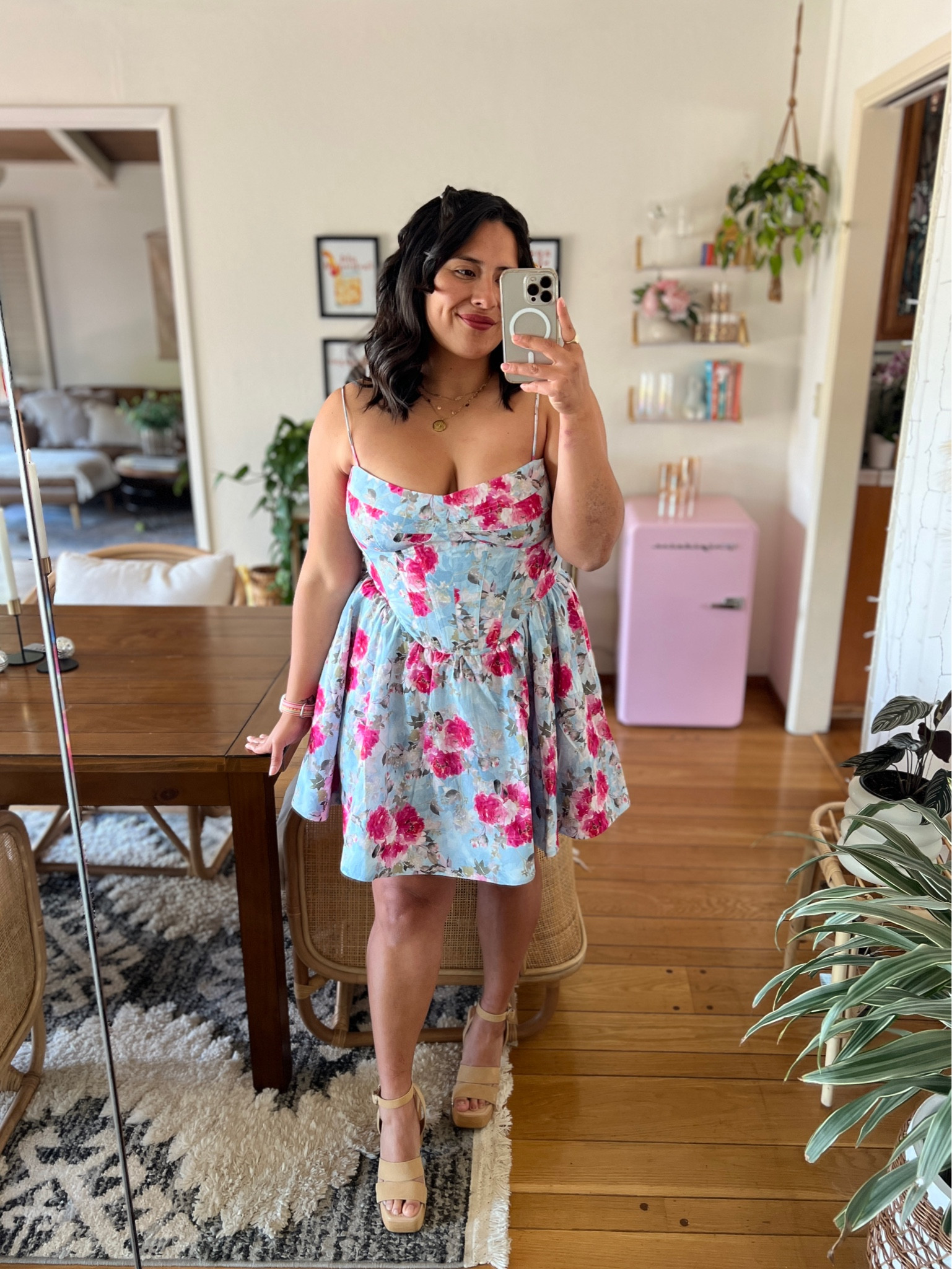 satin a line dress with strappy lace up back Shop A-Line V-Neck Back Lace-Up Sleeveless Short Homecoming Dress main image 0