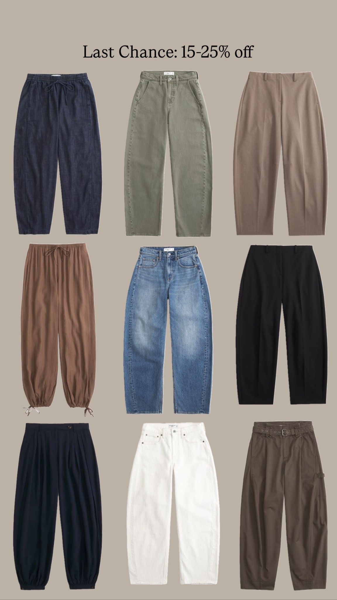 15% - 25% off trousers & jeans picks.
@abercrombie 

#LTKWorkwear #LTKSaleAlert #LTKSpringSale