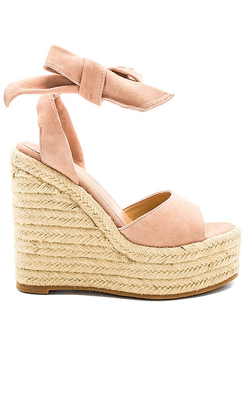 Tony Bianco Barca Wedge in Blush Kid Suede | Revolve Clothing (Global)