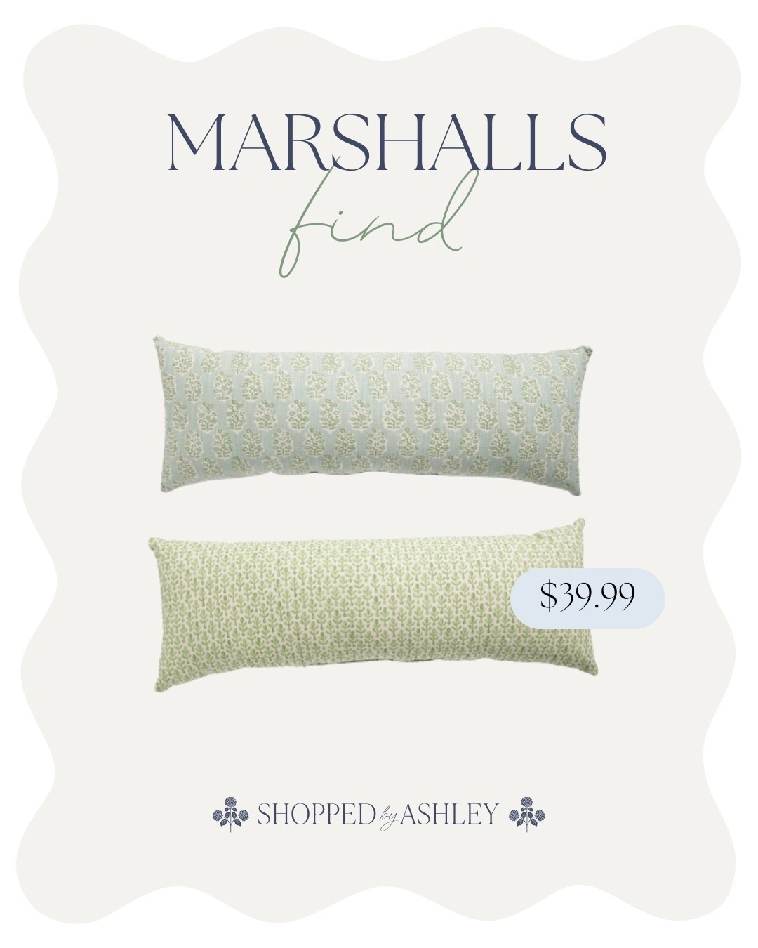 This pretty blockprint pillow is now available in a lumbar size online at @Marshalls!

Lumbar pillow, blue and green pillow, Grandmillennial style, Grandmillennial decor 

#LTKHome