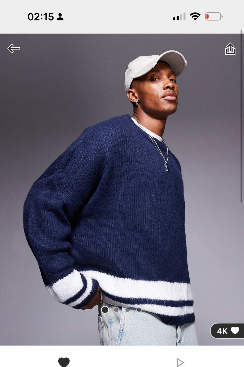 ASOS DESIGN super oversized boxy fit fluffy knitted jumper in navy with white tipping

#LTKmens #LTKgrwm #LTKuk