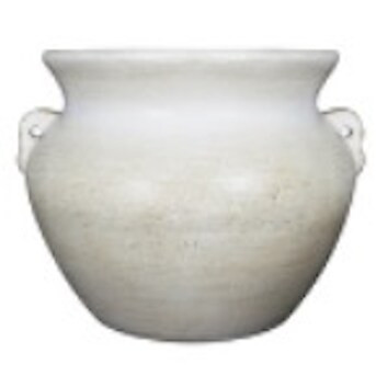 Style Selections 12.5-in W x 10-in H White Clay Indoor/Outdoor Planter | Lowe's