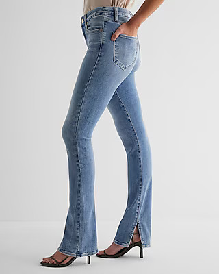 Mid Rise Medium Wash FlexX Skyscraper Jeans | Express