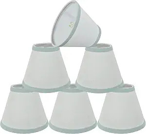 Aspen Creative 32044-6A, Hardback Empire Clip-On Chandelier Lamp Shade, White, 3" Top x 6" Bottom... | Amazon (US)