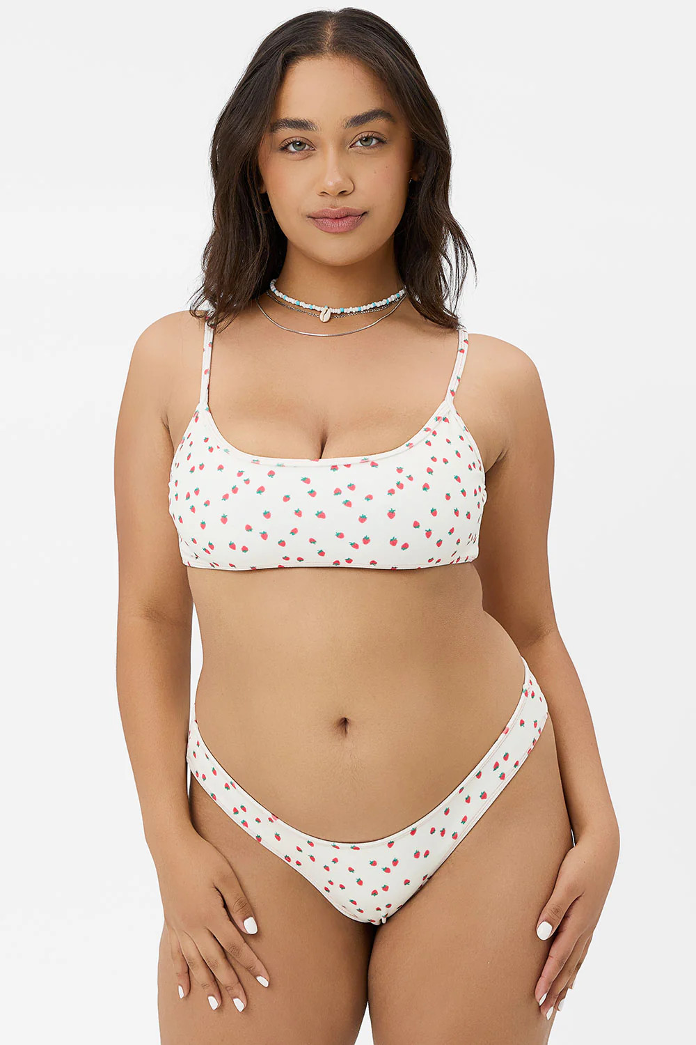Dallas Terry Bralette Bikini Top - Strawberry Cream | Frankies Bikinis