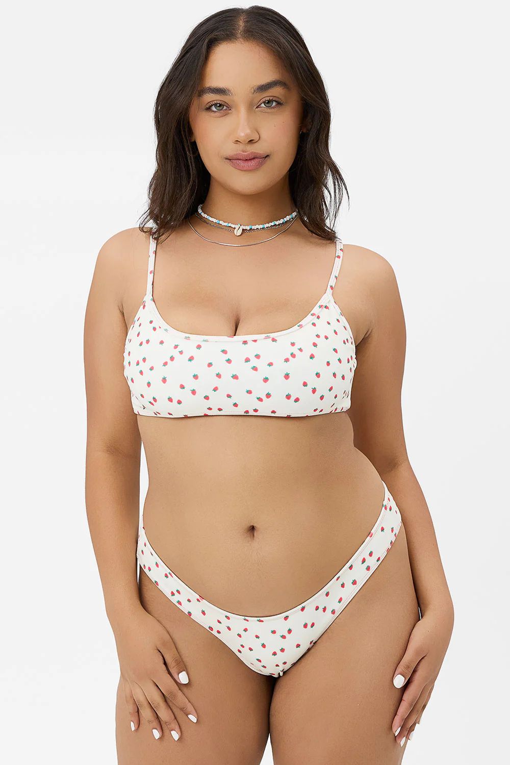 Dallas Terry Bralette Bikini Top - Strawberry Cream | Frankies Bikinis