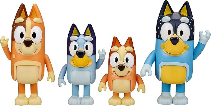 Bluey and Friends 4 Pack of 2.5-3" Poseable Figures | Amazon (US)