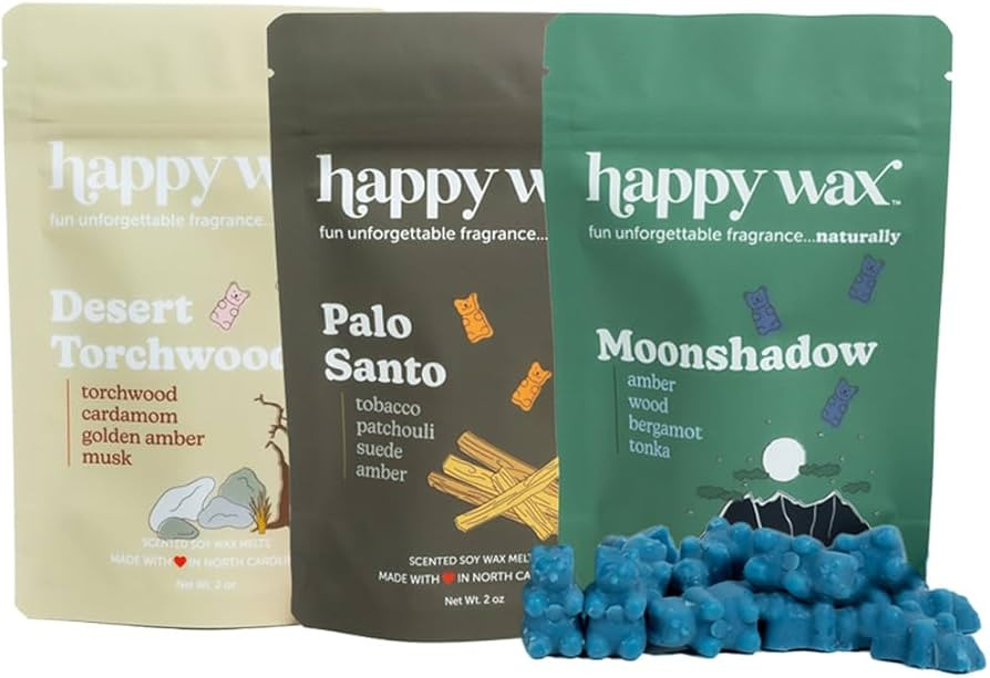 Happy Wax Wanderlust Collection Scented Natural Soy Wax Melts – 6 Total Oz. of Scented Wax Melt... | Amazon (US)