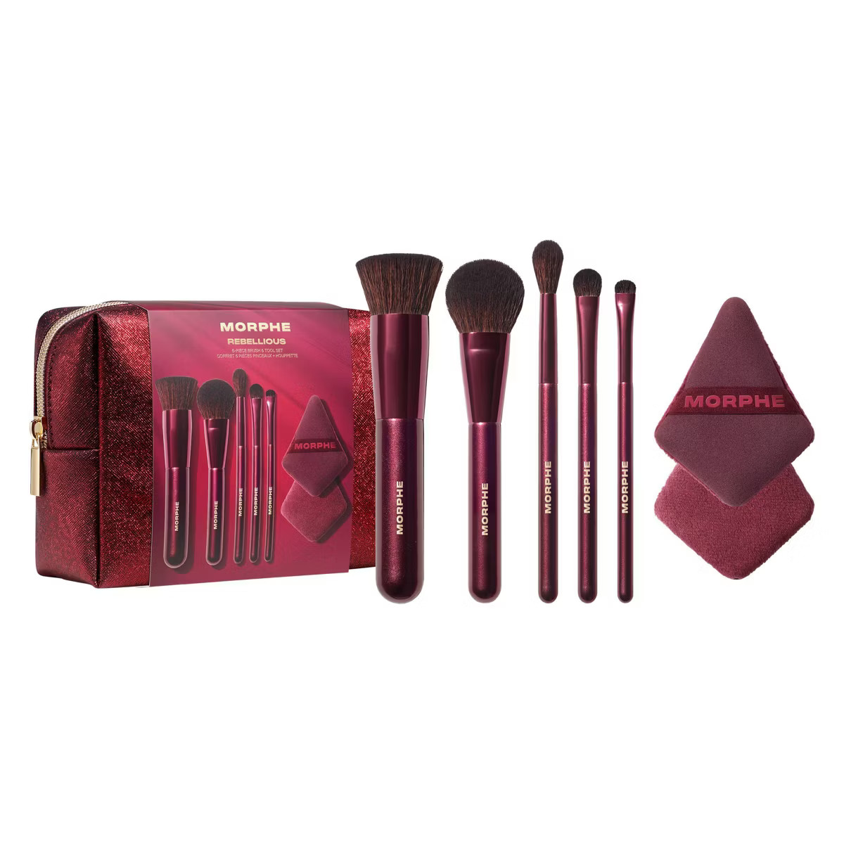 Morphe Rebellious Travel Brush and Tool Set - 6pc - Ulta Beauty | Target