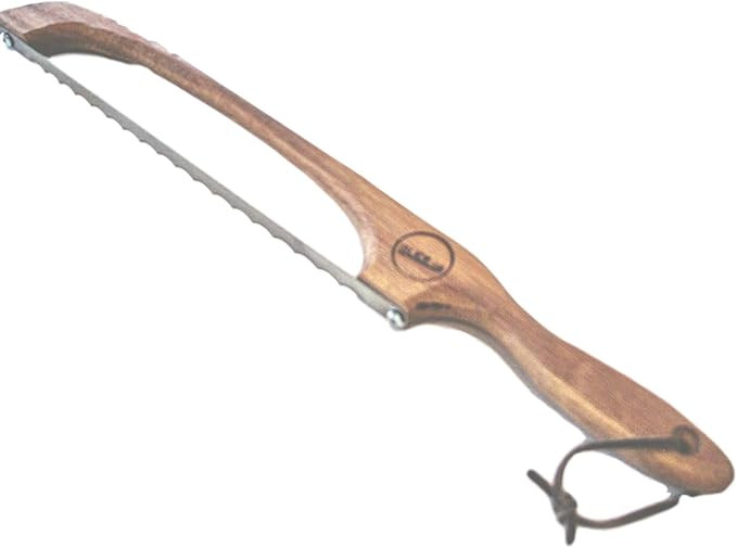 BREAD SLICER ISLICE.ca Serrated Bread Knife - Solid Oak Bow Bread Cutter for Homemade Bread - 17 ... | Amazon (US)