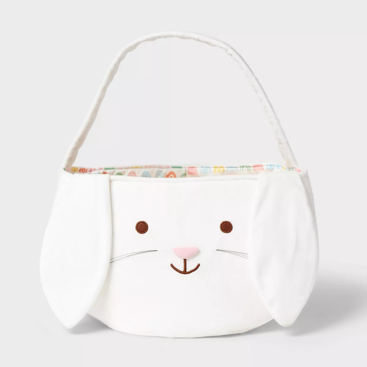 Novelty Fabric Bunny Decorative Easter Basket Jumbo White - Spritz™ | Target