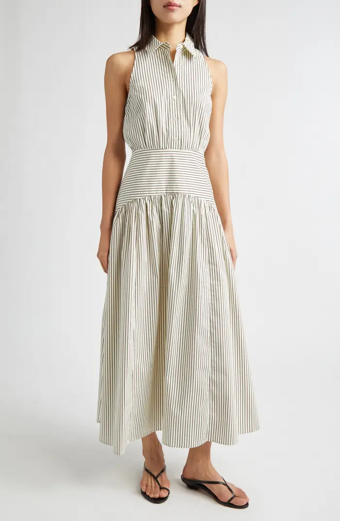 STAUD Romy Sleeveless Maxi Shirtdress | Nordstrom | Nordstrom