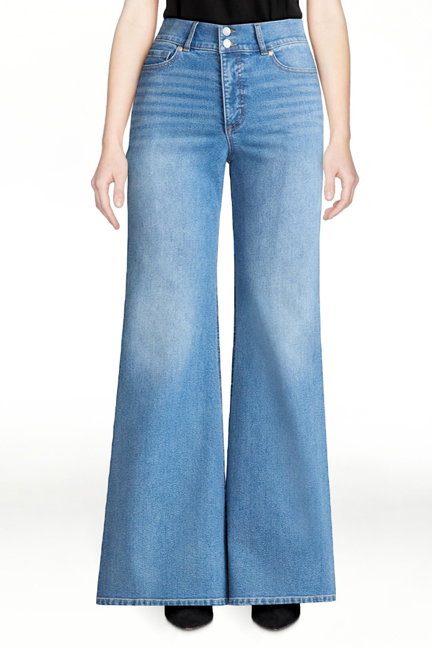 Sofia by Sofia Vergara Women's and Women's Plus Margot Wide Leg High Rise Jeans, 30.5" and 32.5" ... | Walmart (US)