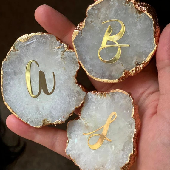 Monogram Agate Phone Grip | Etsy (US)