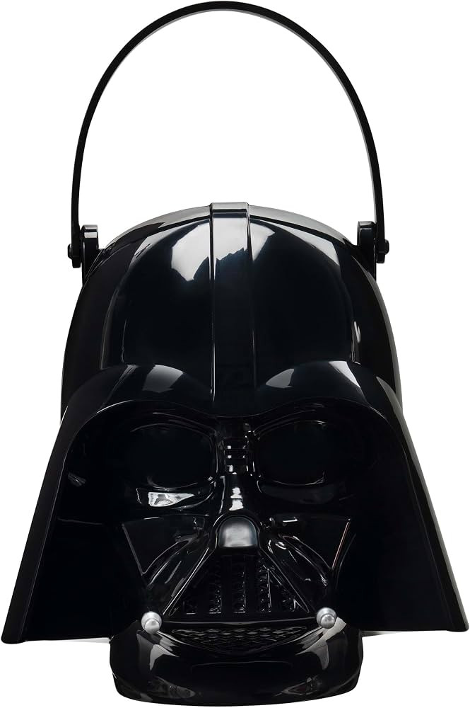 Jazwares Star Wars Darth Vader Plastic Treat Bucket - Movie Character Halloween Candy Pail Black ... | Amazon (US)