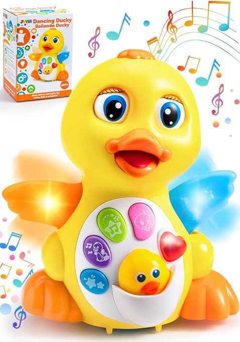 JOYIN Baby Toys Duck, Infant Musical Toys 18+ Months, Tummy Time Toys with Music & Lights, Light ... | Amazon (US)
