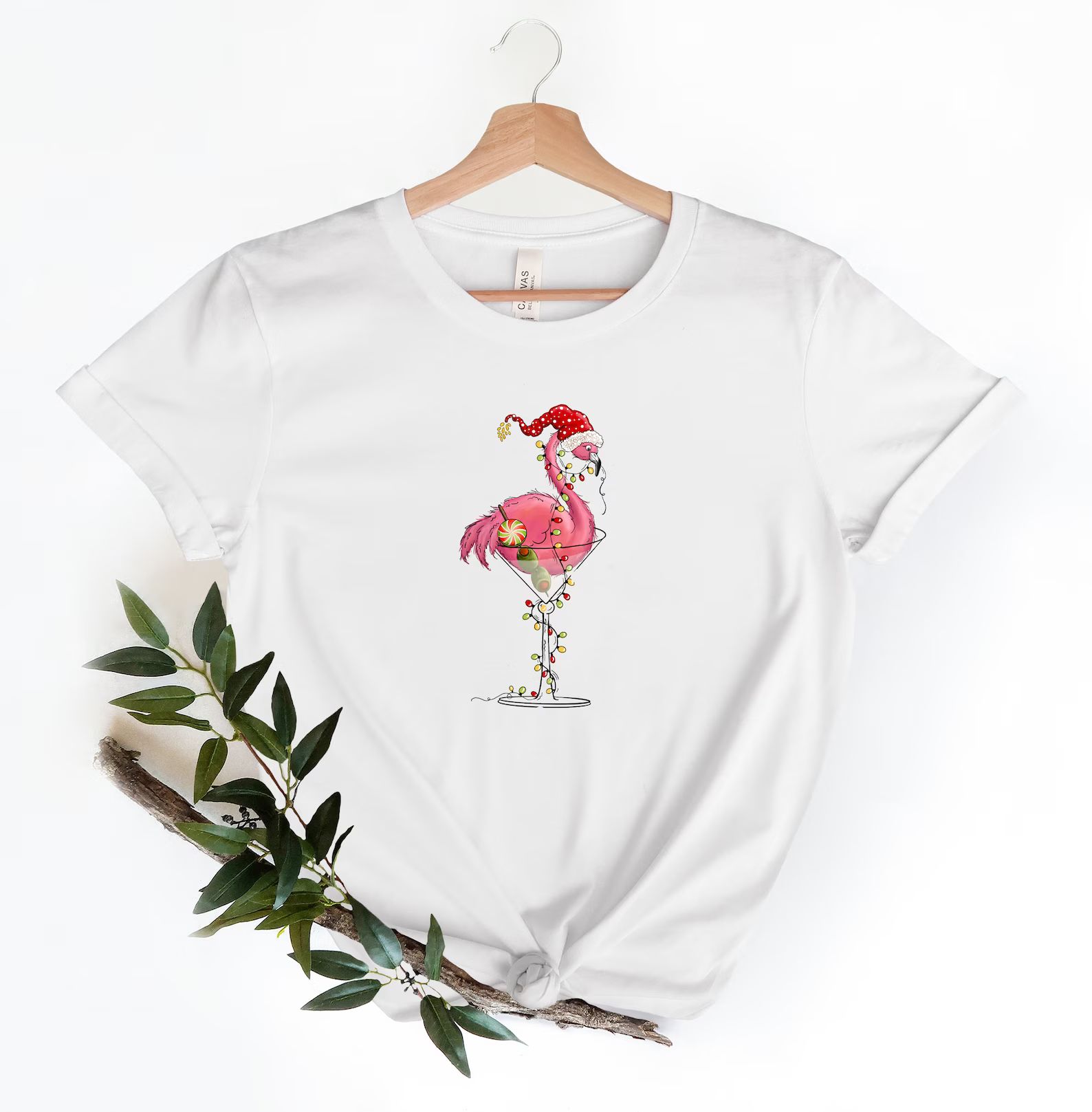 Christmas Flamingo Sweatshirt Pink Flamingo Shirt Martini - Etsy | Etsy (US)