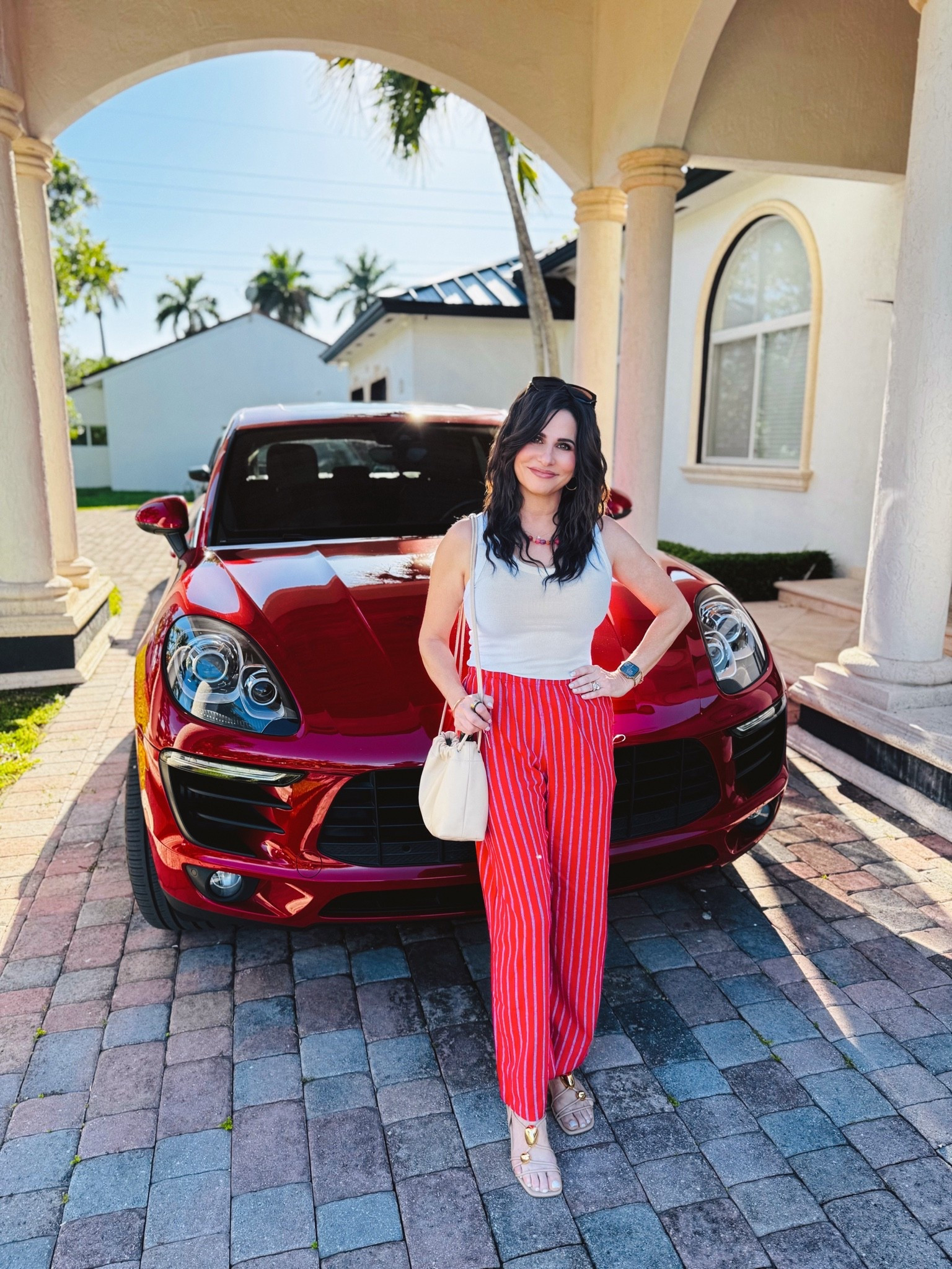 Cutest red linen pants XS p, tank sm . The perfect summer look. #memorialdaystyle #redlinenpants

#LTKootd #LTKOver40 #LTKPetite