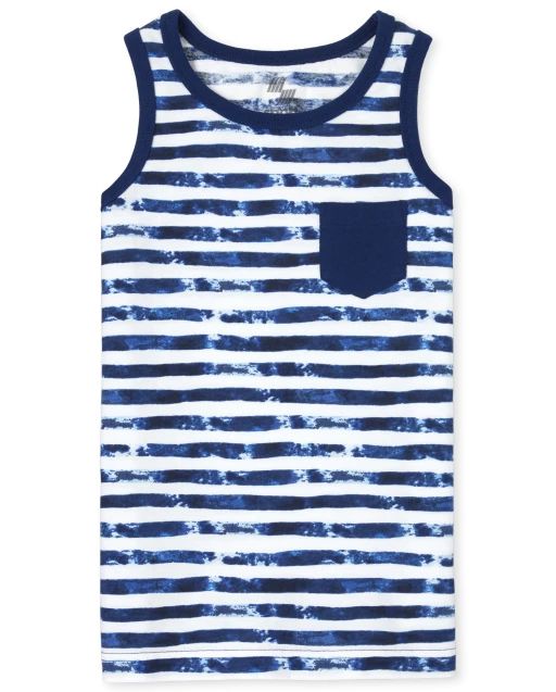 Boys Mix And Match Sleeveless Striped Pocket Tank Top | The Children's Place