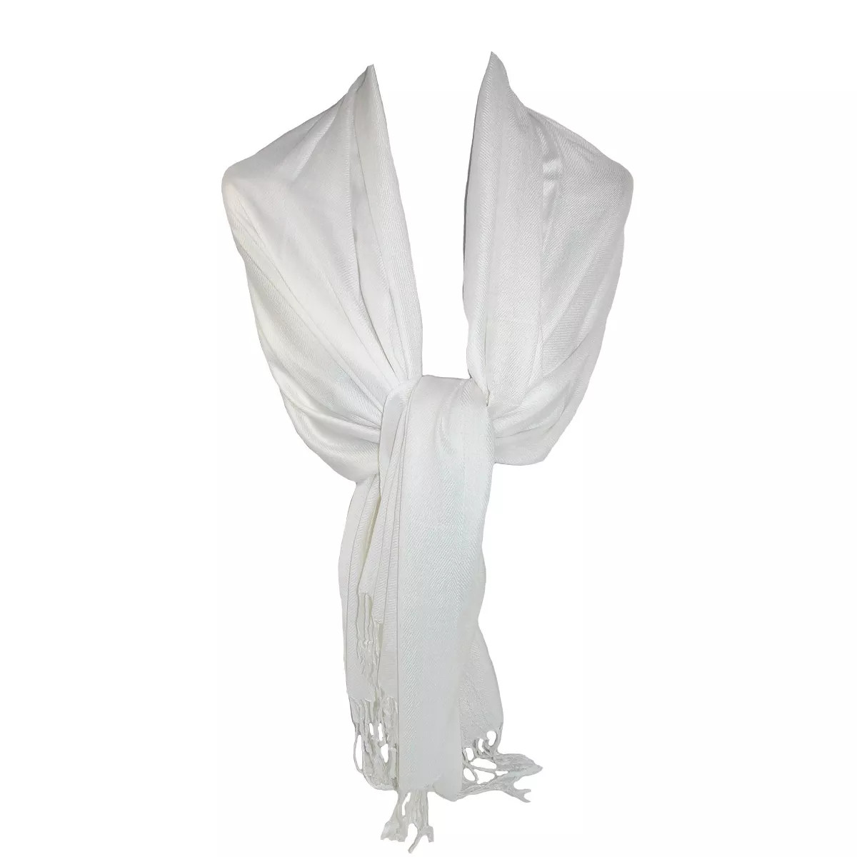 CTM Women's Classic Pashmina Wrap Scarf Shawl (Pack of 2), Cream | Target