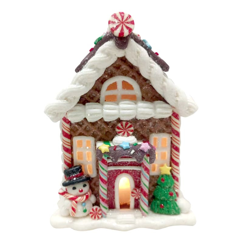 Gingerbread Lane LED Claydough Gingerbread House, 5.5" | At Home