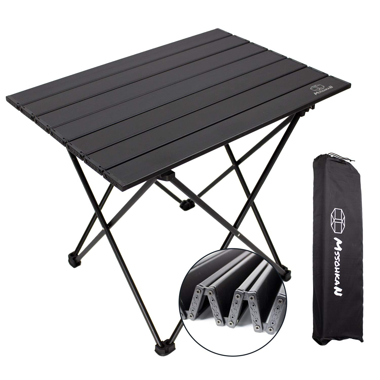 Camping Table Folding Portable Camp Side Table Aluminum Lightweight Carry Bag Beach Outdoor Hikin... | Amazon (US)