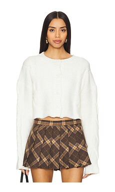 SNDYS Laine Cable Cardigan in Powder from Revolve.com | Revolve Clothing (Global)