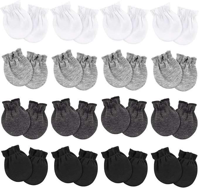 Newborn Baby Mittens No Scratch Cotton Elastic Wrist Gloves Infant Toddler Mittens for Baby Boy G... | Amazon (US)