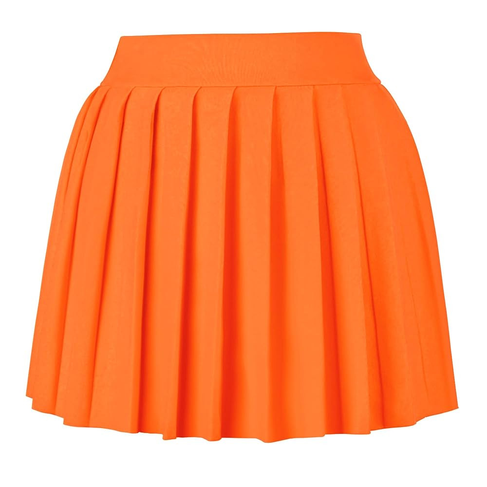 Women Sexy Pleated Mini Skirts Ruffle Club Y2k Role Play A-line Skater Skirt Casual Stretchy Unif... | Amazon (US)