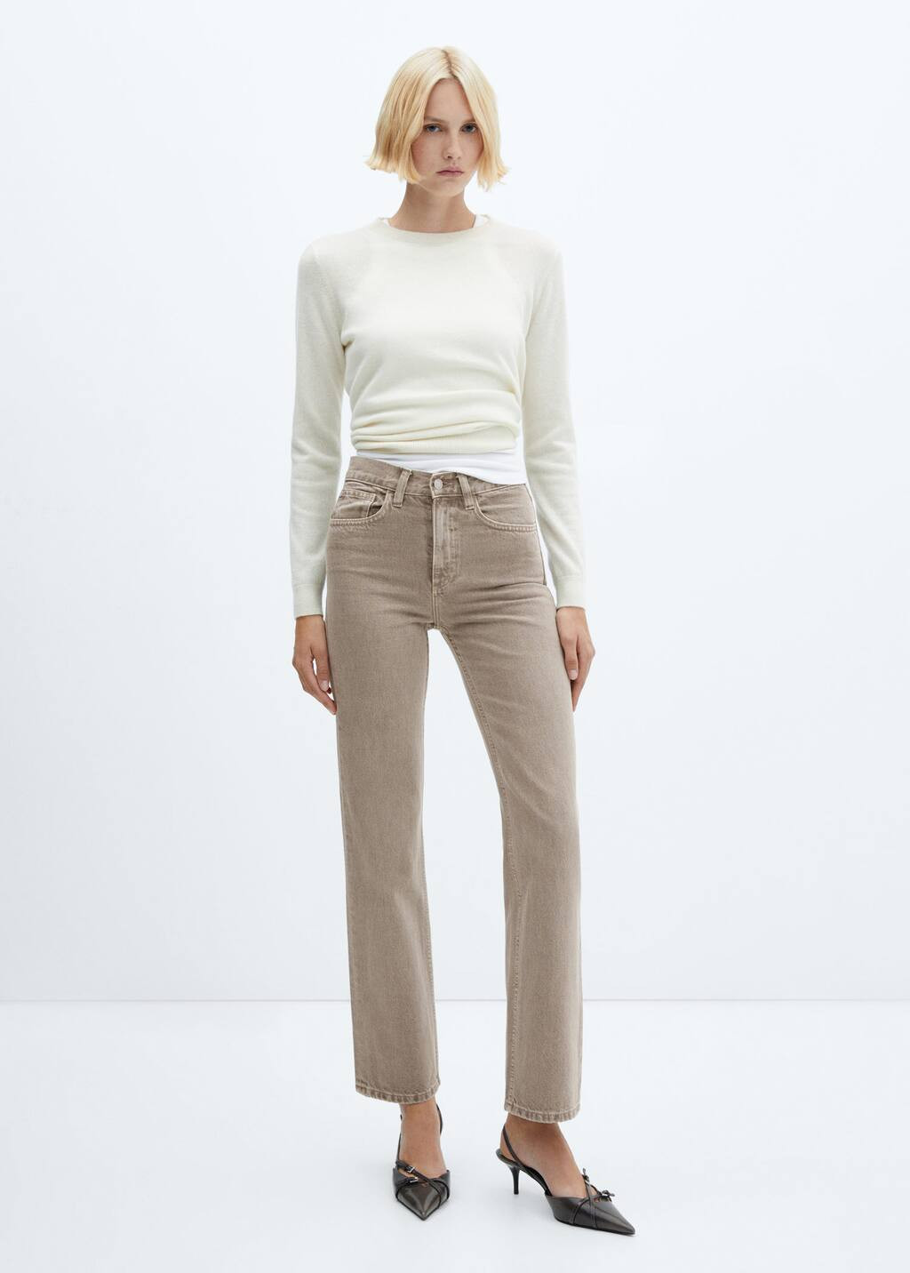 Mid-rise straight jeans | MANGO (US)