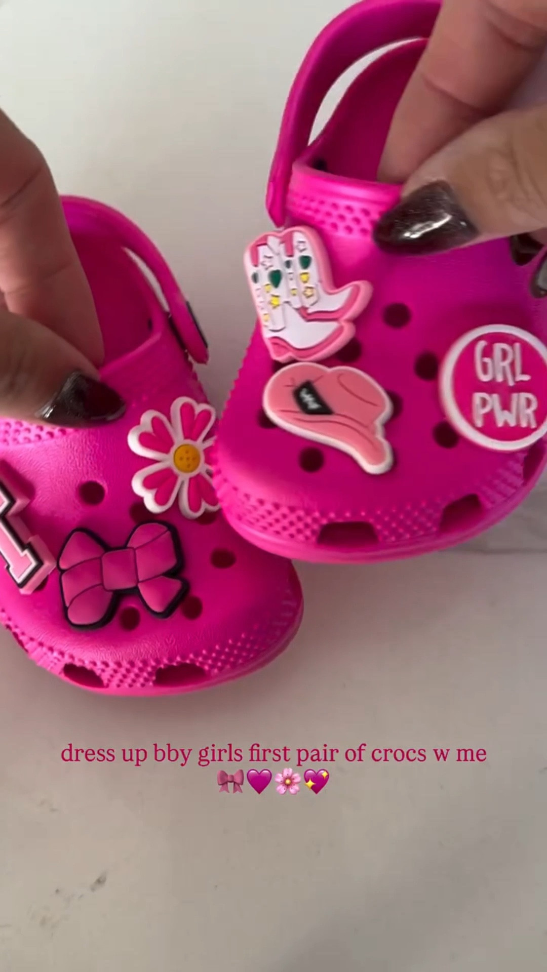Is there anything cuter than the tinest pair of @crocs 🎀💖🍬🩰🌸🧞‍♀️🩷

#amazonfashionfinds #croc #babygirlstyle