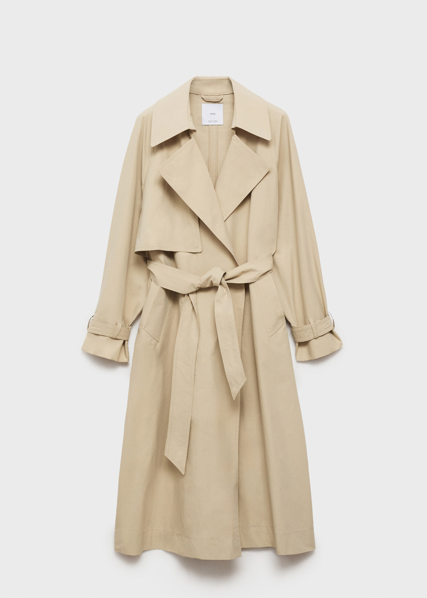Cotton trench coat with belt - Women | MANGO United Kingdom | MANGO (UK)